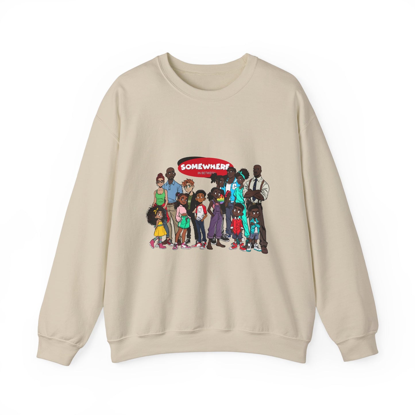 Somewhere in Between™ Unisex Crewneck Sweatshirt – “Family Gathering” Edition