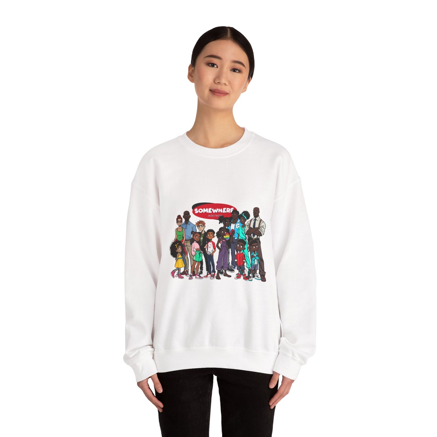 Somewhere in Between™ Unisex Crewneck Sweatshirt – “Family Gathering” Edition