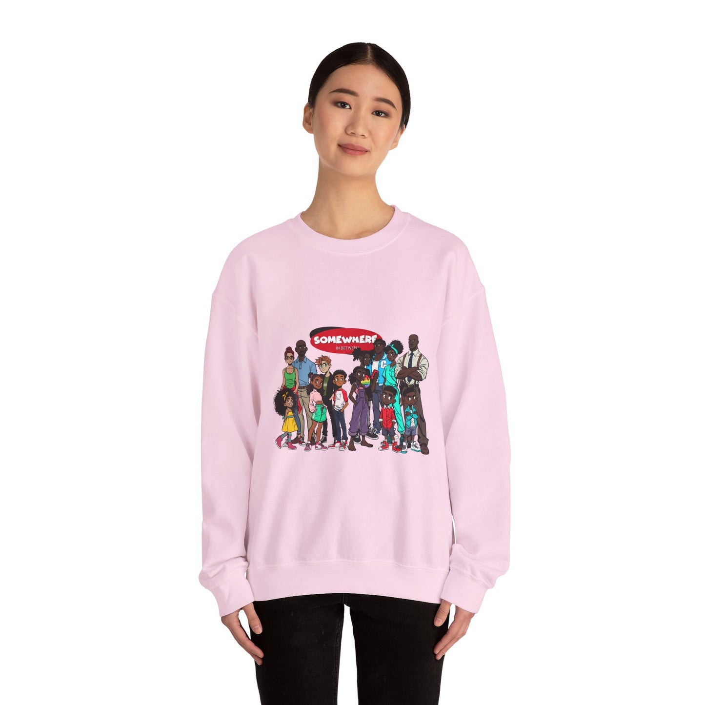 Somewhere in Between™ Unisex Crewneck Sweatshirt – “Family Gathering” Edition