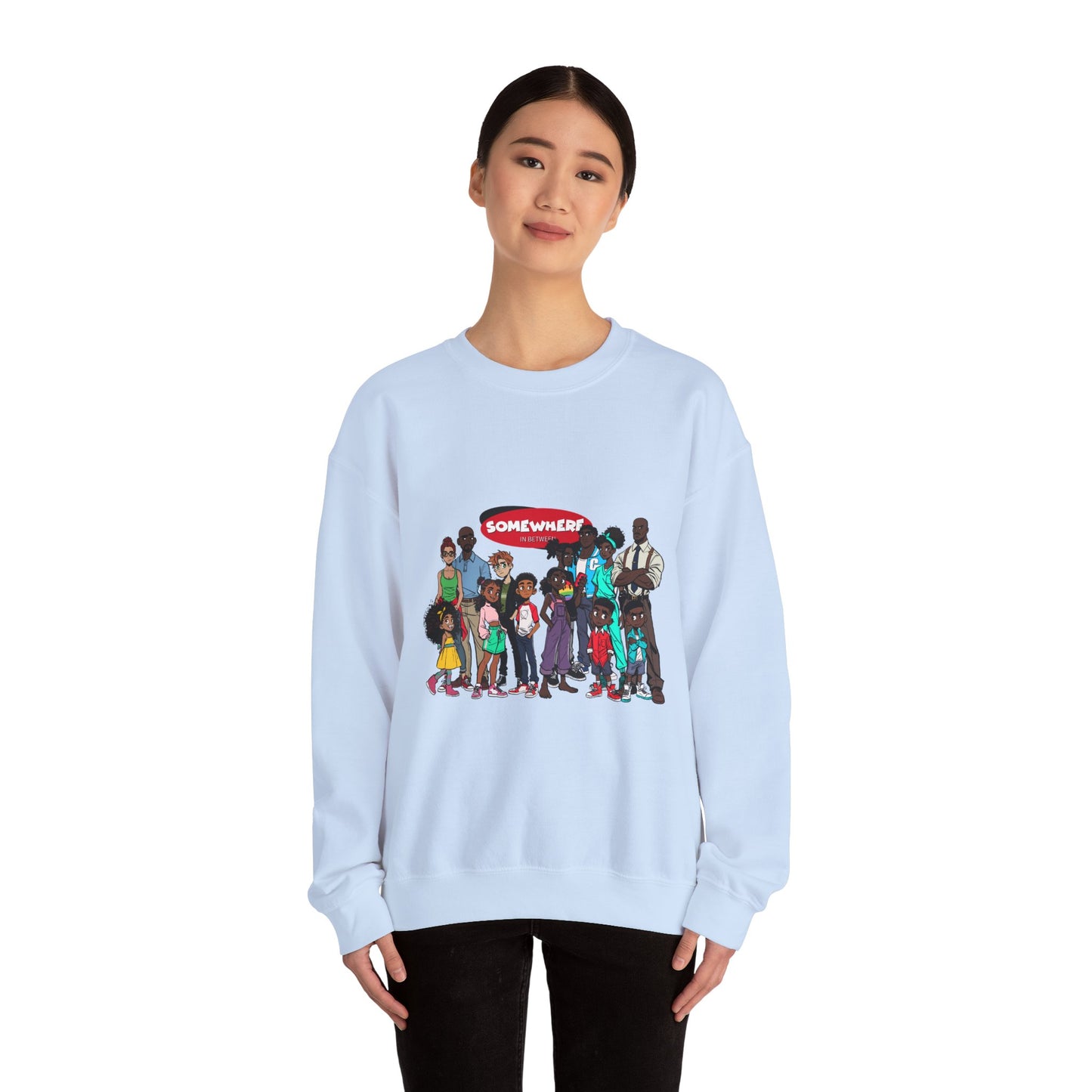 Somewhere in Between™ Unisex Crewneck Sweatshirt – “Family Gathering” Edition
